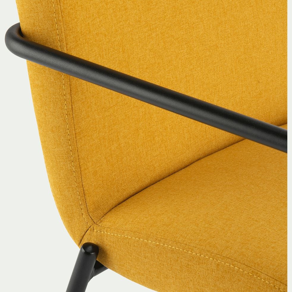 Chaise en tissu avec accoudoirs - jaune-JASPE
