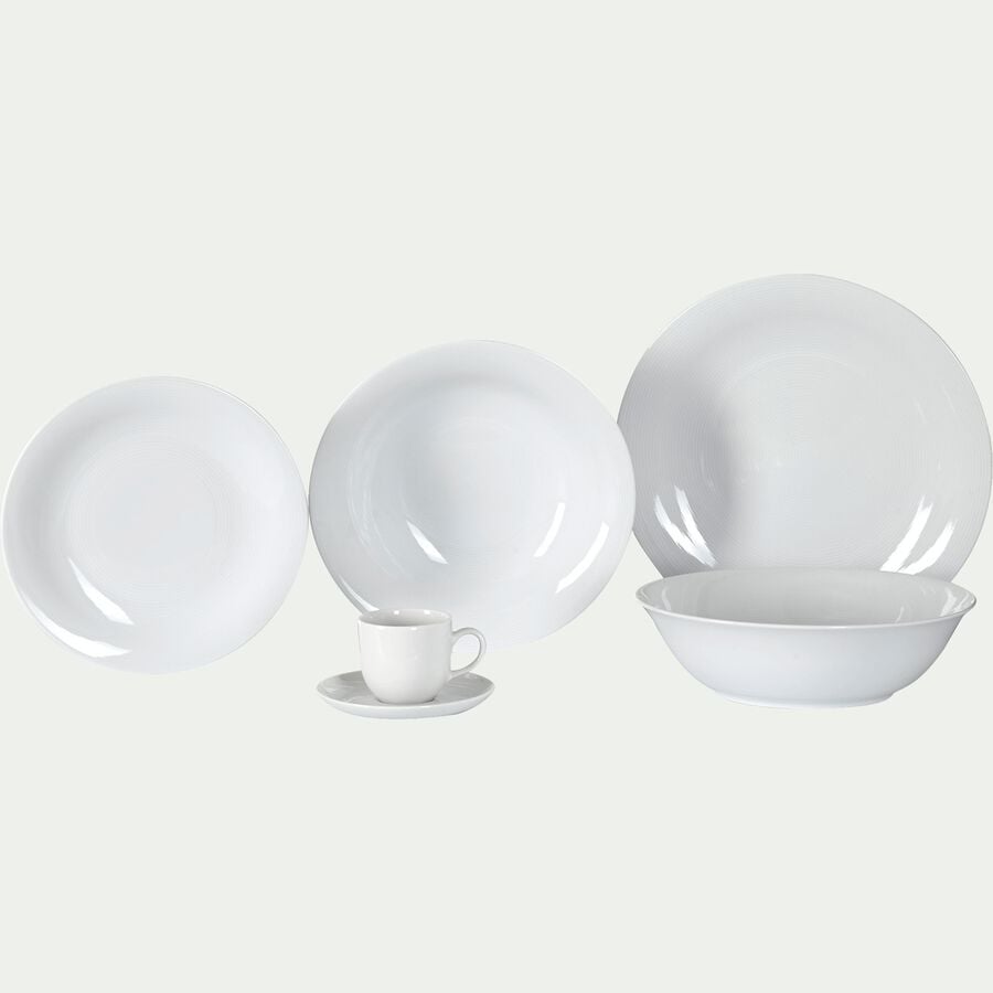 Assiette creuse en porcelaine qualité hôtelière blanc D23cm-ETO