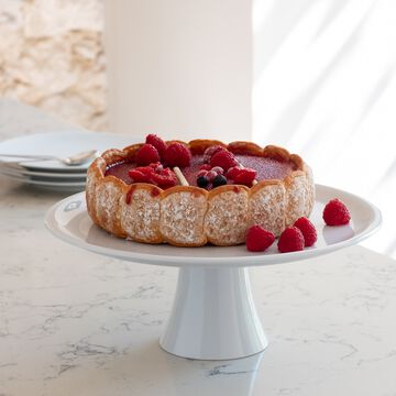Plateau tournant 360° gâteaux Assiette présentation verre pâtisserie 30 cm  servir décorer, transparent