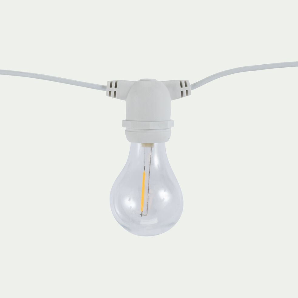 Guirlande lumineuse solaire 10 ampoules - blanc 8m-ALLEGRA