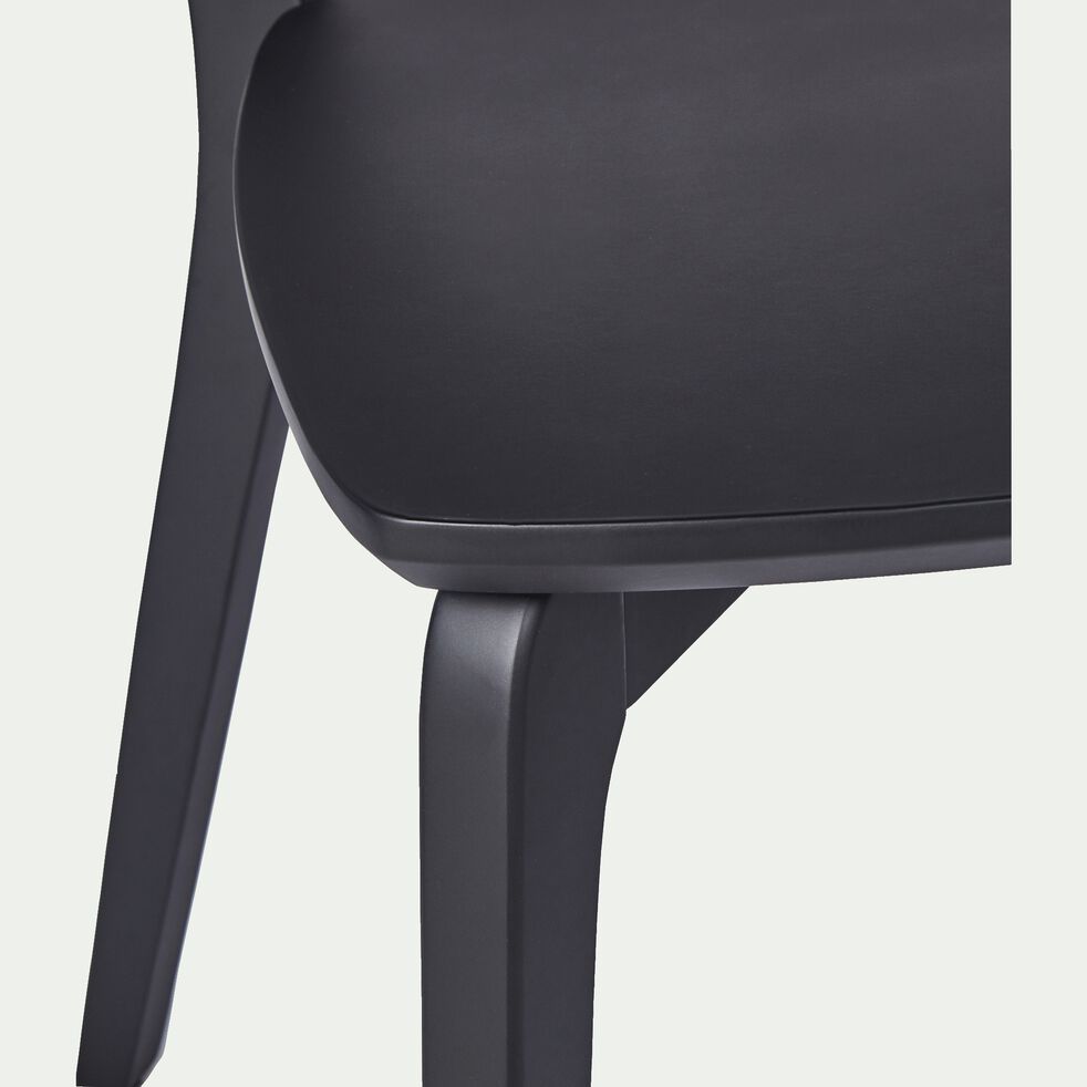 Chaise en bois - noir-SUZIE