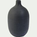 Vase décoratif en fibrociment - noir D17xH29,5cm-CALCIS