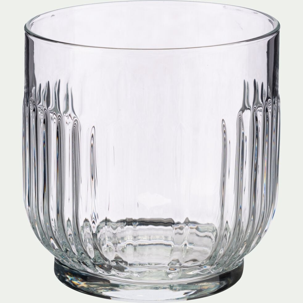 Gobelet strié en cristal 33cl - transparent-STRIP