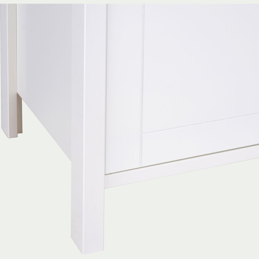 Armoire 3 portes en bois - blanc H195cm-DAURIAN
