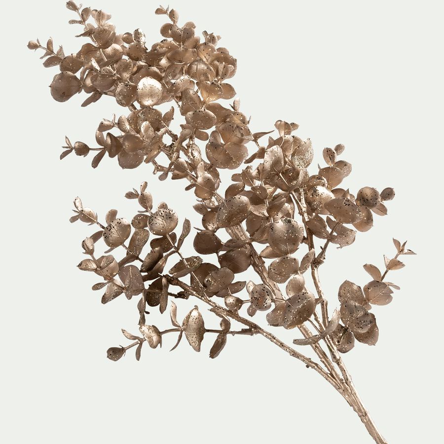 Branchage artificiel d'eucalyptus - doré H72cm-ACALY
