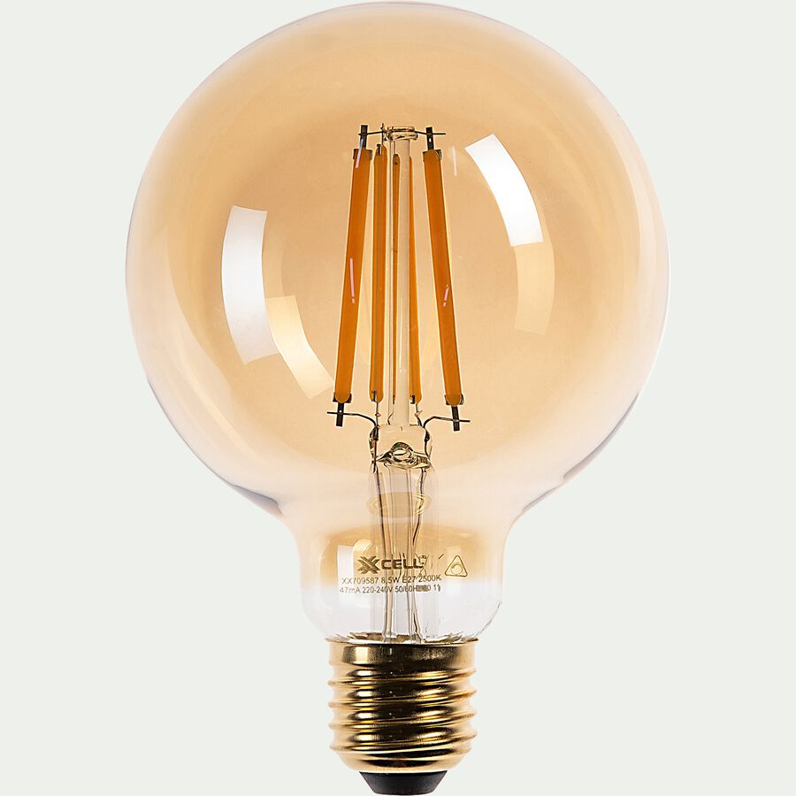 Ampoule LED déco à filament globe lumière chaude - ambre D9,5cm-GLOBE