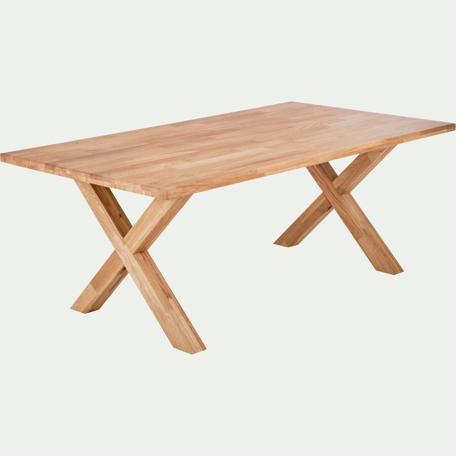 Table repas fixe rectangulaire en chêne huilé - bois clair (6 places)-LUDMILA