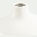 Soliflore rond en céramique - blanc ventoux D13xH9cm-PERUGIA