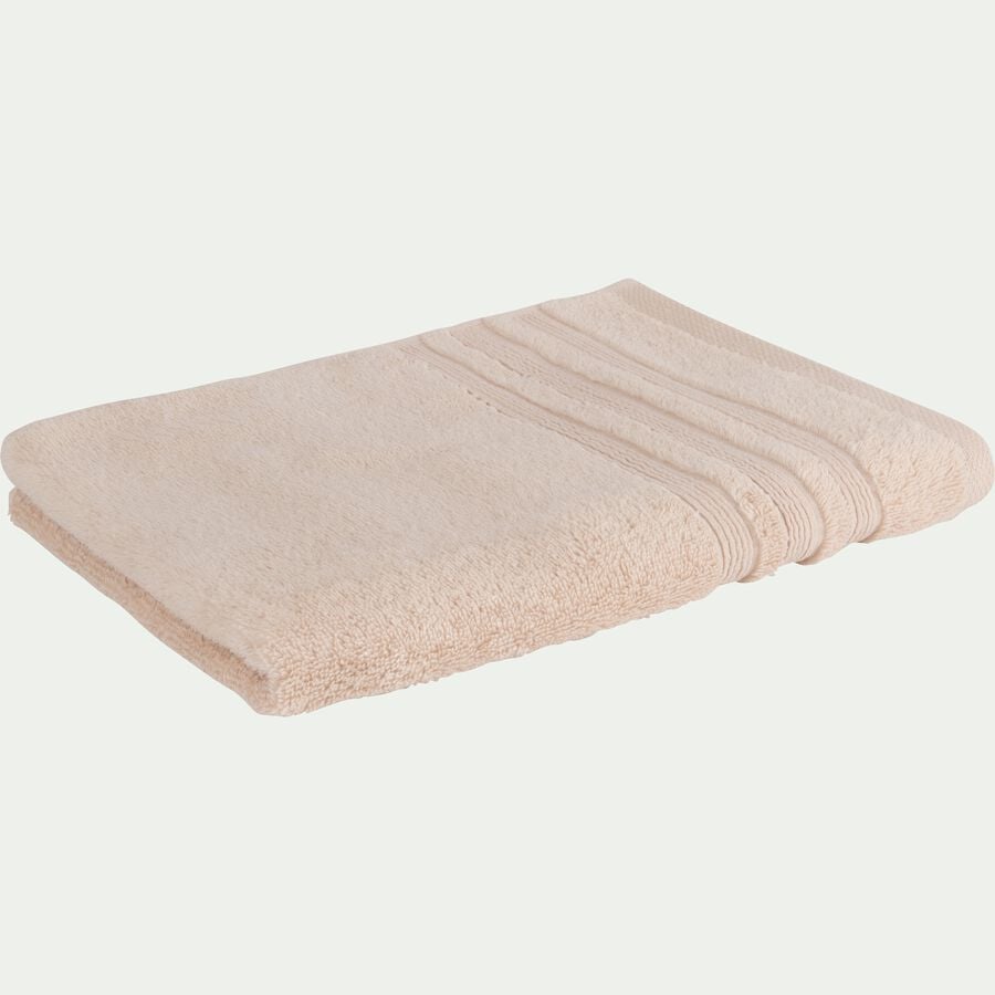 Serviette de bain bouclette en coton - rose grège 50x100cm-Noun