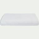 Drap plat rayé en satin de coton - blanc capelan 270x300cm-SANTIS