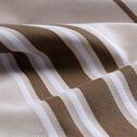 Nappe à rayures en coton bio - beige 170x250cm-ORTADARA