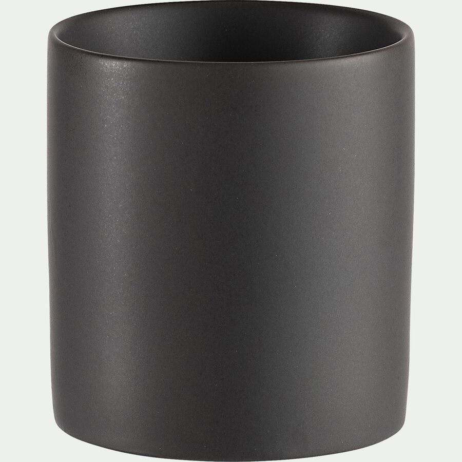 Cache-pot en céramique - gris ardoise D7xH7,5cm-MARTIN
