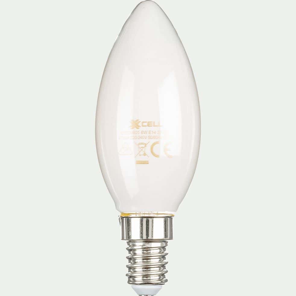 Ampoule LED à filament culot E14 blanc chaud - transparen