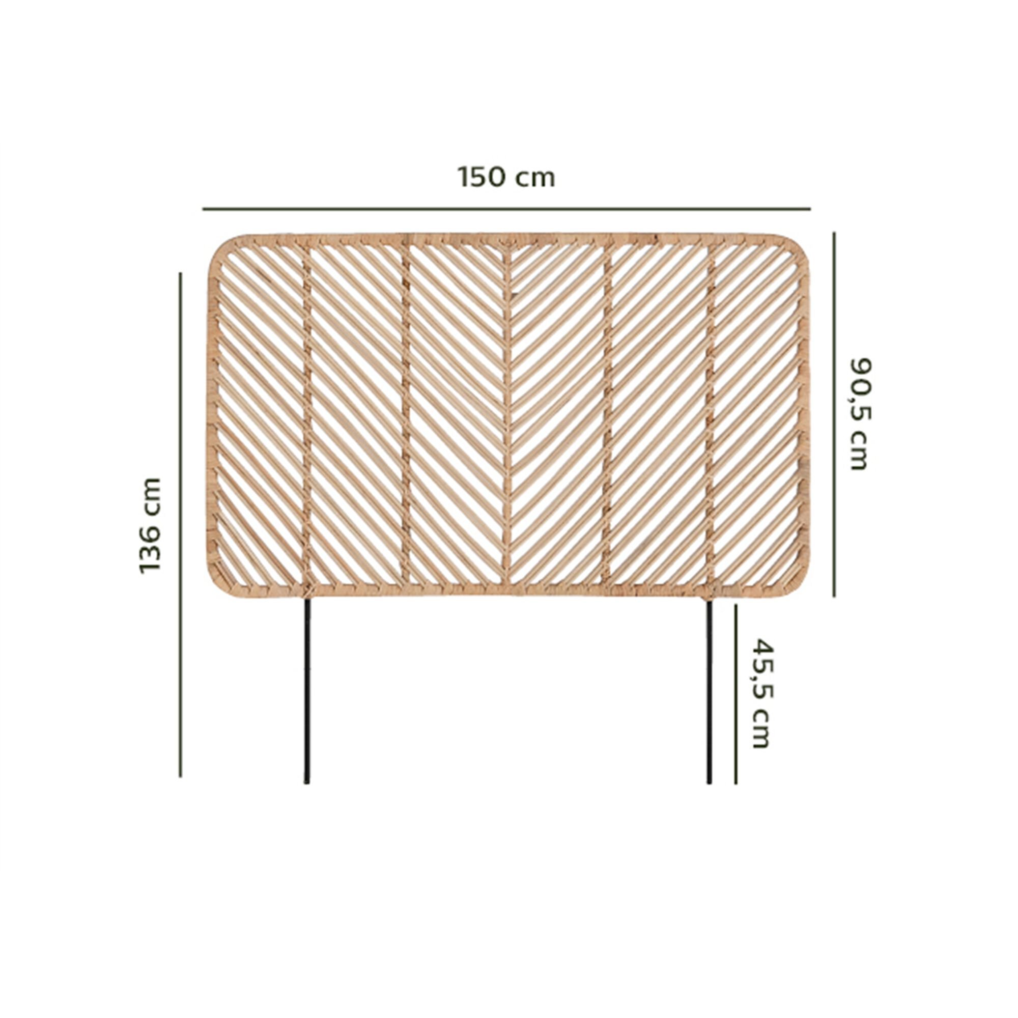 Tête de lit en rotin - L150cm-ARTEMIS