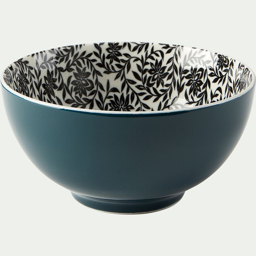 Coupelle en porcelaine motifs jasmin - bleu figuerolles D11,5cm-AIX