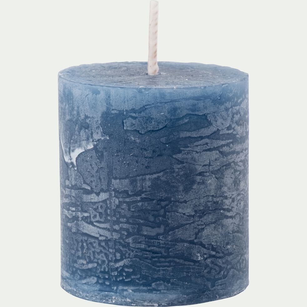 Bougie votive coloris bleu myrte H4,5cm-BEJAIA