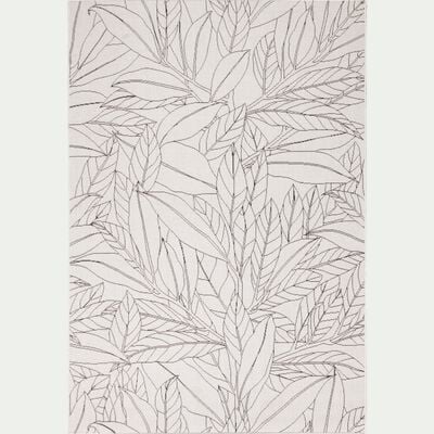 Tapis imprimé motif Laurier - blanc écru 120x170cm-LAURIER