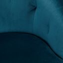 Fauteuil en velours - bleu figuerolles-MARCELLIN