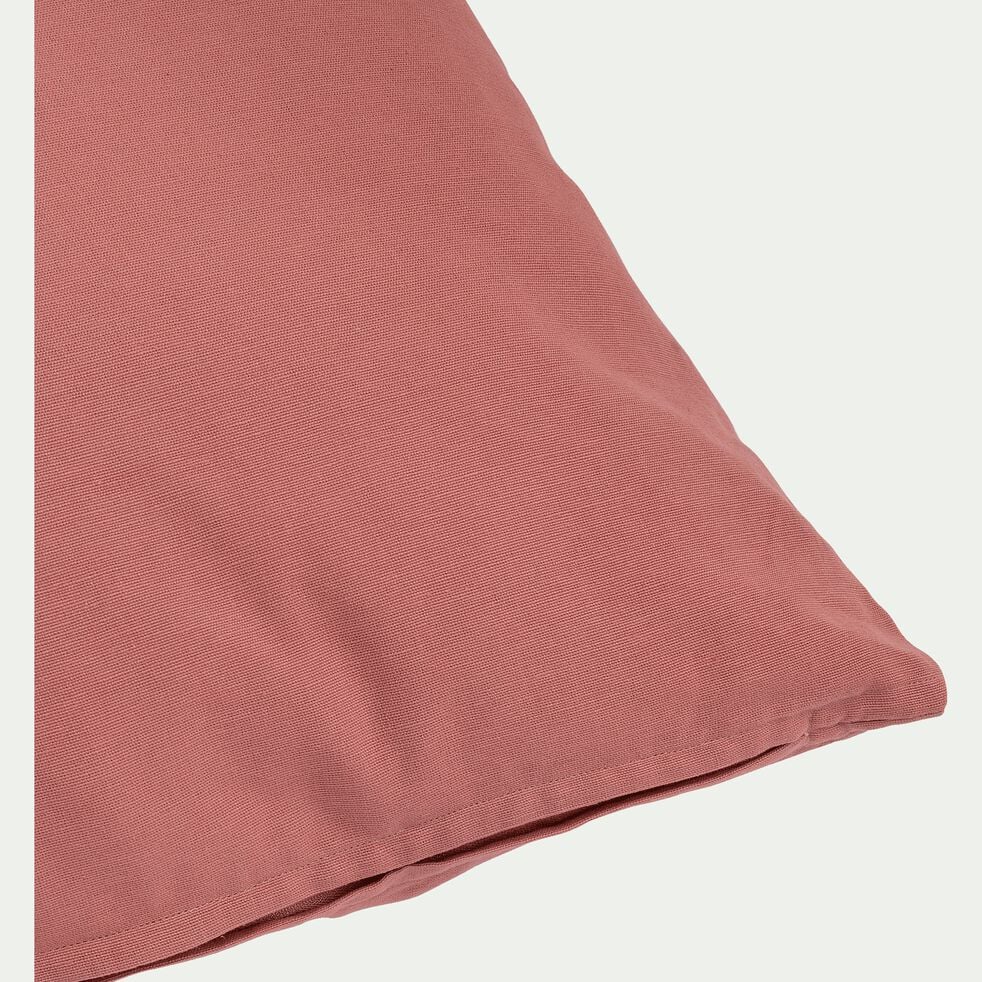 Coussin de sol en coton - rouge ricin 70x70cm-CALANQUES