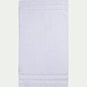 Tapis de bain qualité hôtelière en coton -  blanc 50x80cm-RIVIERA