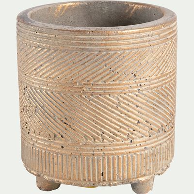 Cache-pot intérieur en céramique - doré D7xH8cm-JEMA