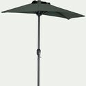 Demi-parasol avec manivelle - vert cèdre (petit modèle)-MONGEDO