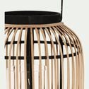 Lanterne en fer et bambou - naturel H36,5cm-LAIZA