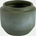 Cache-pot en terre cuite D25xH21cm - vert-ZOG