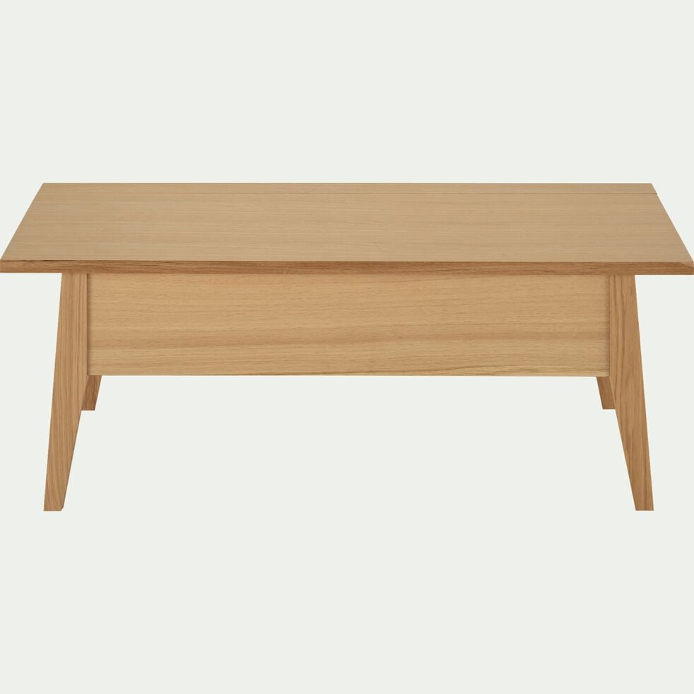 Table basse en bois avec plateau relevable - naturel-AGOSTA
