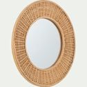 Miroir rond en bambou - naturel D48cm-PALAYA