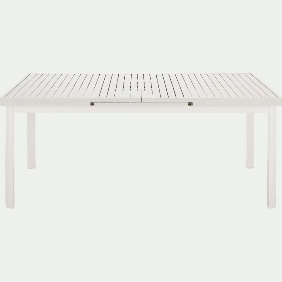 Table de jardin extensible en aluminium - blanc (10 places)-LORETO