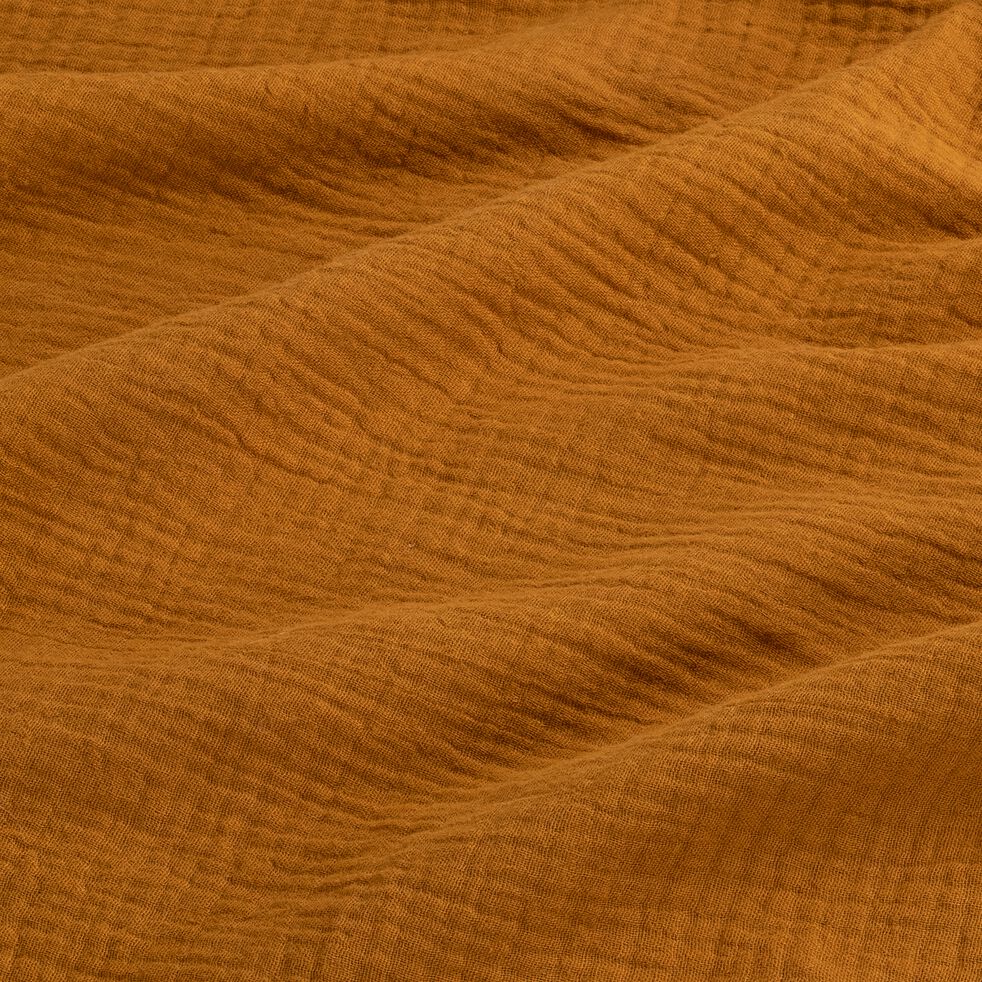 Couvre-lit en gaze de coton - jaune alep 180x230cm-TESSALY
