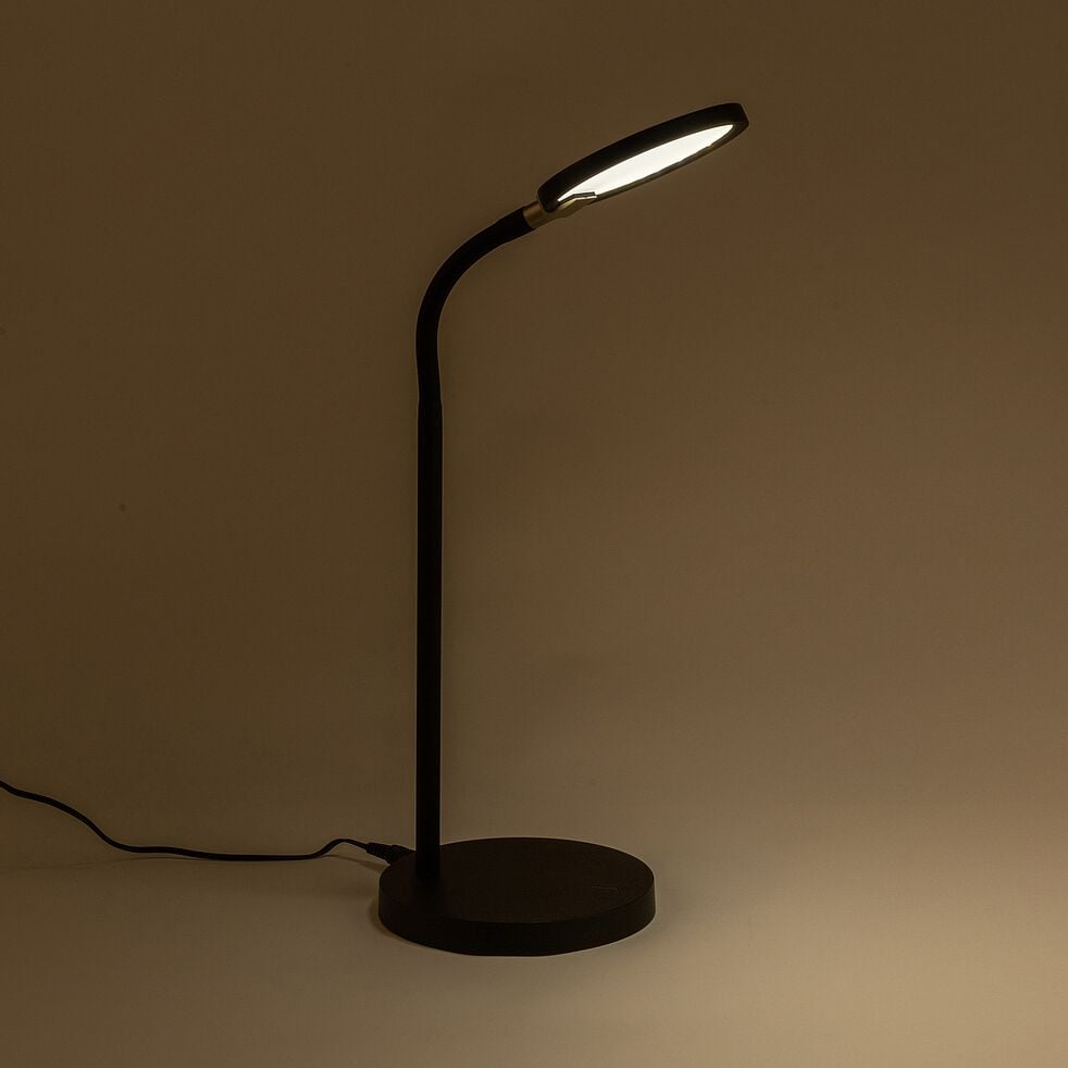 Lampe de bureau avec variateur H31,50cm - noir-SOLAR