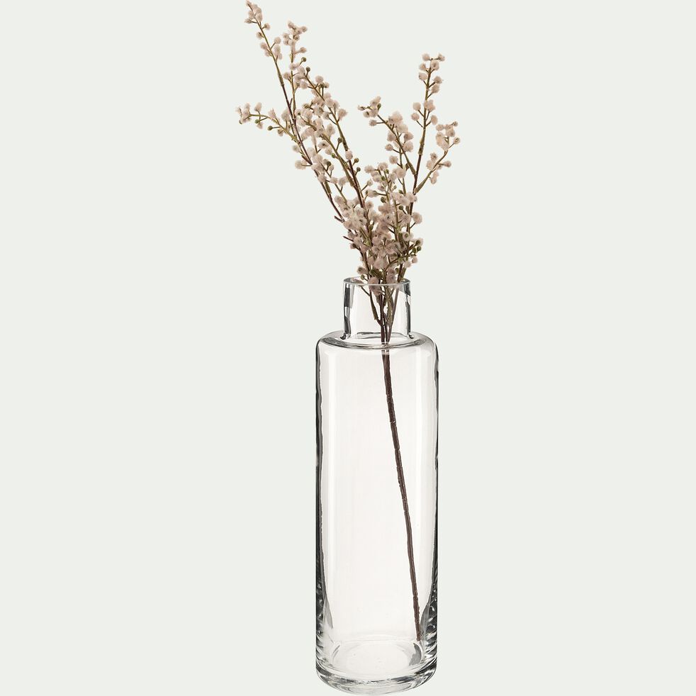Vase bouteille fait-main en verre - transparent H36cm-AEONIUM