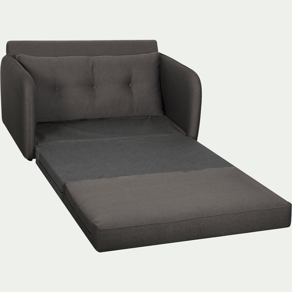 Canapé 2 places convertible déplimousse en tissu - gris borie-VINYL
