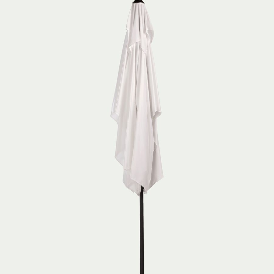Parasol avec mat inclinable et manivelle 2x3 blanc capelan-MUY