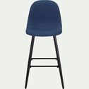 Chaise de bar - bleu figuerolles H66cm-LOANA