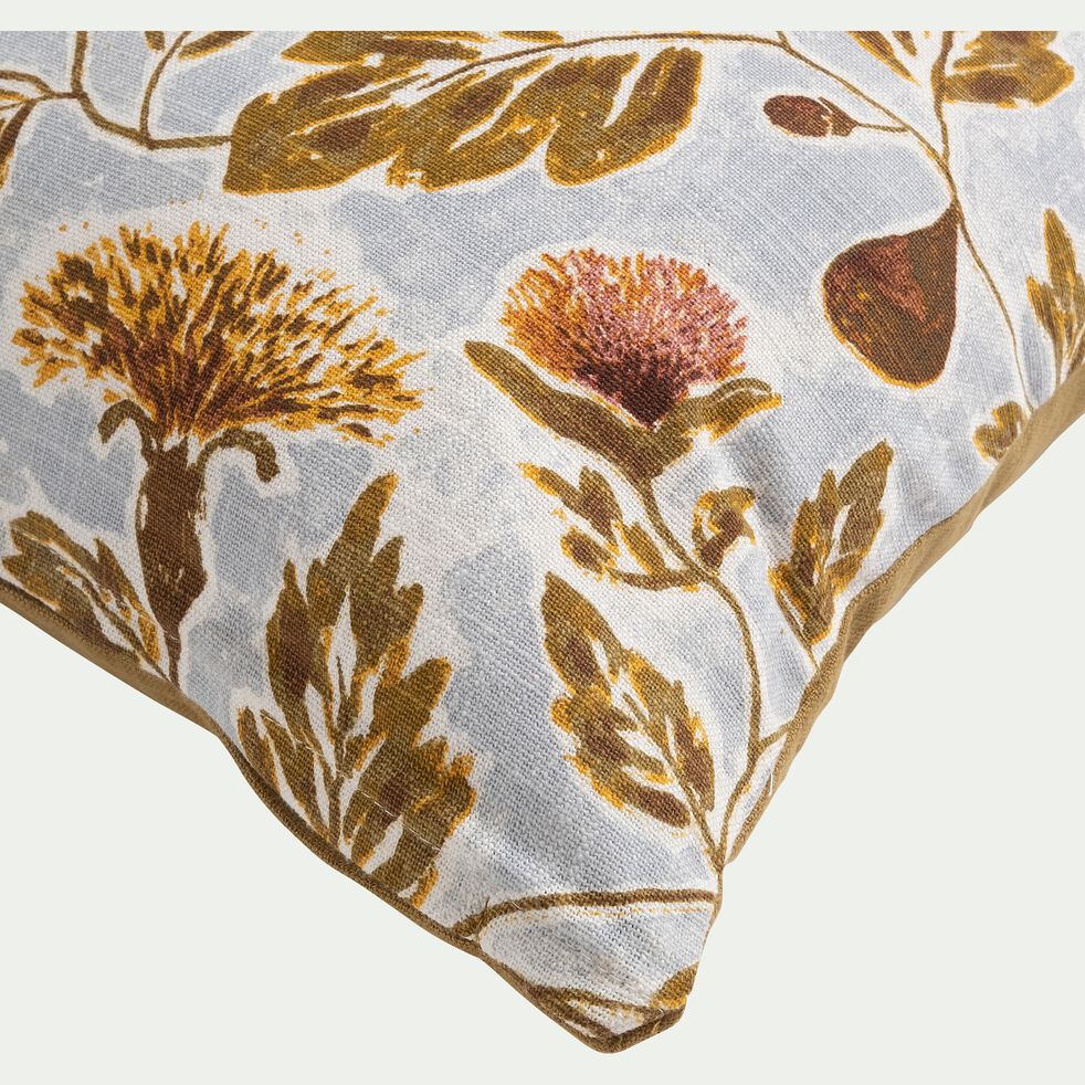Coussin motif Provence en coton 40x60cm - marron-SOULEOU