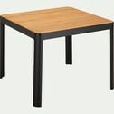 Table de jardin en aluminium et teck - bois clair (2 à 4 places )-TASTA