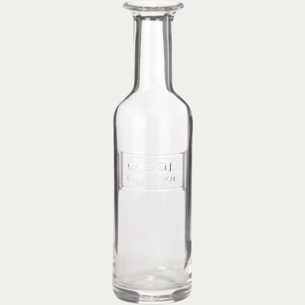Carafe forme bouteille en verre 50cl - transparent-OPTIMA