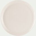 Assiette à dessert en porcelaine avec liseré perlé - blanc ventoux D21,60-MARGOT