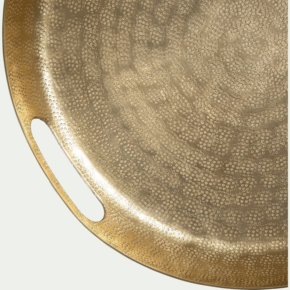 VISUC - Plateau ovale en fer - doré 20,5x36,5cm