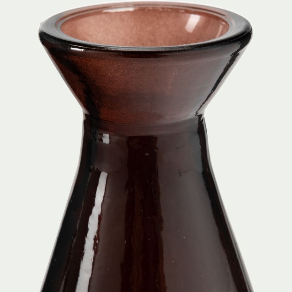Vase en verre - brun D6,8cmxH11cm-PADOUA