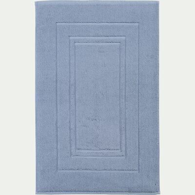 Tapis de bain en coton - bleu autan 50x80cm-Azur