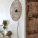 Applique murale électrifiée en fibres de palmier tressées - D50cm naturel-ORIA