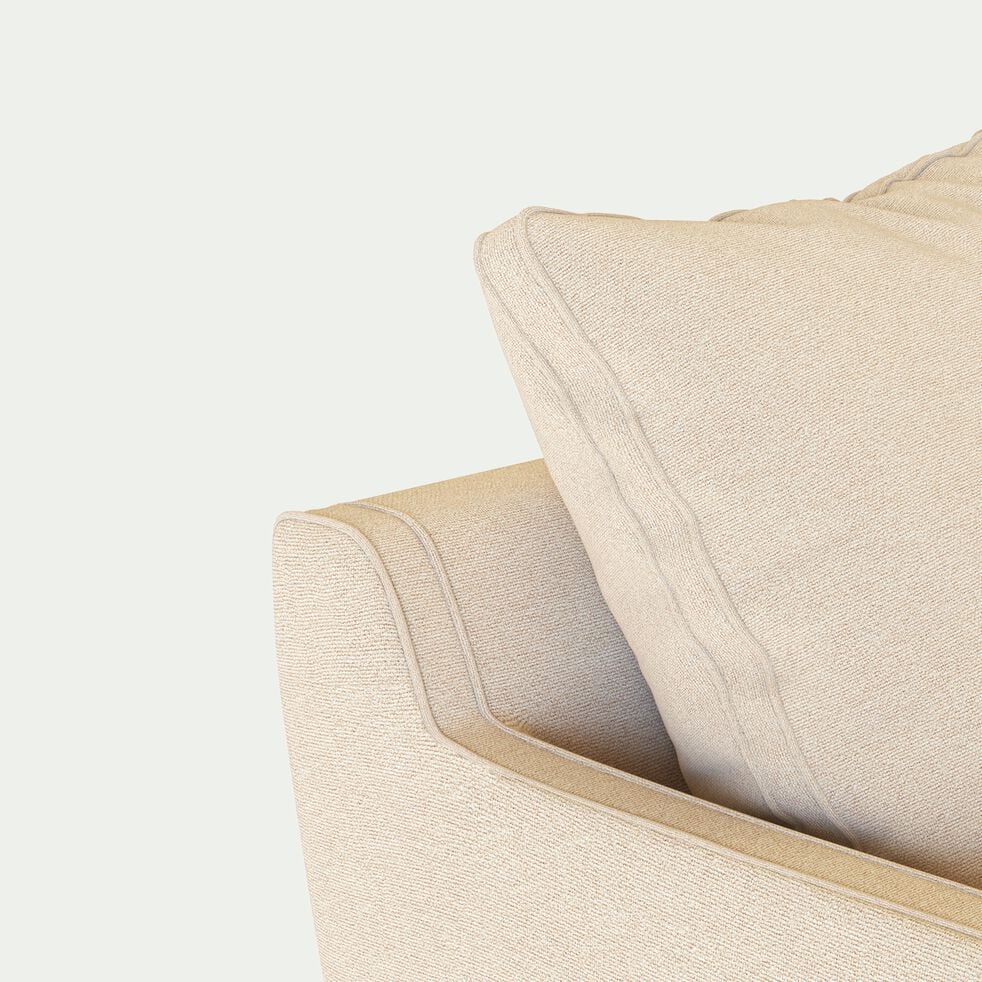 Canapé d'angle gauche convertible en tissu joint - beige roucas-LENITA