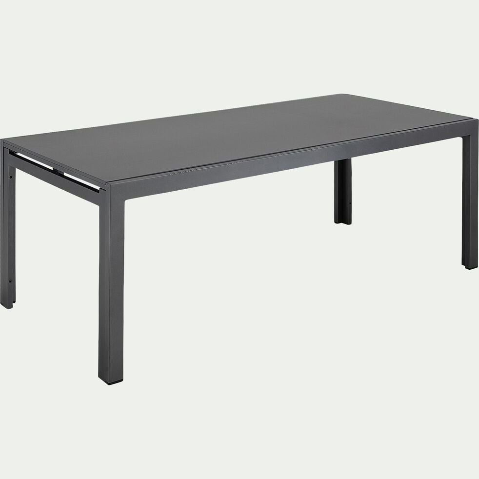 Table de jardin extensible en duraboard - gris (8 à 12 places)-ADANA