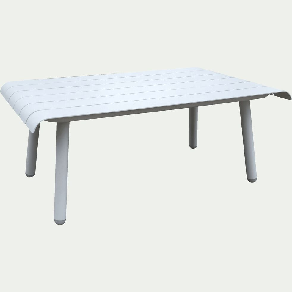 Table basse de jardin blanche en aluminium-PARADOU