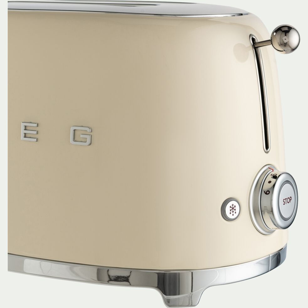 Toaster SMEG 2 tranches en acier - beige crème-SMEG