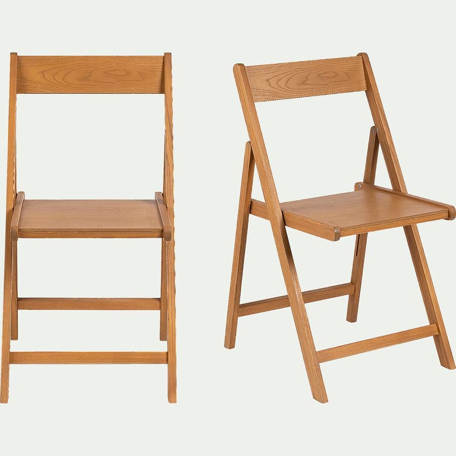 Chaise pliante en bois - blanc - JULIA - alinea
